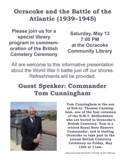 Ocracoke Library to Host Guest Speaker Tom Cunningham